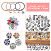 4Pcs 4 Colors Donut Charm Stretch Bracetet for Girl Women BJEW-CA0001-04-5