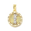 Brass Micro Pave Cubic Zirconia Pendants KK-Z102-07G-02-1