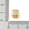 Brass Micro Pave Clear Cubic Zirconia European Beads LS-KK-K368-01G-11-3