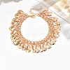 Bohemian Brass Teardrop Tassel Anklets for Women FS-WGD2946-01-3