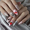 Stainless Steel DIY Nail Art Templates MRMJ-WH0092-032-6
