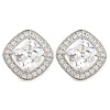 Cubic Zirconia Rhombus Stud Earrings EJEW-I304-15P-01-1