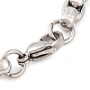 304 Stainless Steel Box Chain Bracelets for Women BJEW-G711-05GP-3