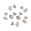 Non-Tarnish 304 Stainless Steel Stud Earring Findings X-STAS-R063-35-3