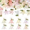 32PCS 8 Colors Transparent Acrylic Pendants PALLOY-TA0002-44-1