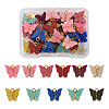 44Pcs 11 Colors Vintage Alloy Acrylic Charms PALLOY-TA0002-38-9