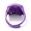 Brass Rectangle Signet Adjustable Ring for Women RJEW-G254-01B-2
