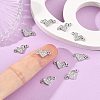 SHEGRACE Brass Micro Pave Clear Cubic Zirconia Connector Charms XGRQ3P860-597P-5