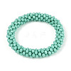 Faceted Opaque Glass Beads Stretch Bracelets BJEW-S144-002E-03-01-3