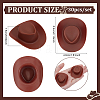 30Pcs Plastic Mini Western Cowboy Cowgirl Hat FIND-PH0027-72-2