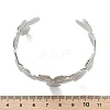 Non-Tarnish Flower 304 Stainless Steel Open Cuff Bangles for Women BJEW-M313-05P-5