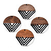 Resin & Walnut Wood Pendants RESI-S389-078-1