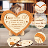 Wood Heart Shape Anniversary Commemorative Display Decorations AJEW-WH00424-001-3