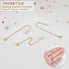 4Pairs 304 Stainless Steel Ear Thread with Heart for Women STAS-UN0035-81-4