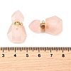 Natural Rose Quartz Perfume Bottle Pendants G-L623-12G-02-3