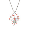 Alloy Enamel Luminous Halloween Spider Pendant Box Chain Necklaces for Women Men PW-WGC2D8E-04-1