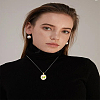 4Pcs Stainless Steel Pendant Cabochon Settings STAS-LP0005-54-3