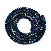 Electroplate Opaque Solid Color Glass Beads Strands EGLA-A044-P2mm-L16-3