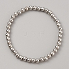 CCB Plastic Round Beaded Strech Bracelet BJEW-WH0023-03B-P-1