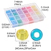 600Pcs 24 Style Transparent Plastic Beads KY-YW0001-48-3