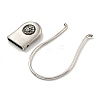 Tibetan Style 316 Surgical Stainless Steel Fittings with 304 Stainless Steel Key Ring FIND-Q101-11AS-2