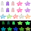 10Pcs 10 Styles Luminous Transparent Resin Pendants RESI-YW0001-80-1