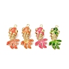 Brass Micro Pave Cubic Zirconia Pendants KK-D019-30G-1