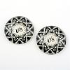 Yoga Theme Glass Cabochons GGLA-L011-25mm-28-1