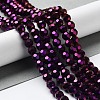 Faceted(32 Facets) Electroplate Glass Bead Strands X-EGLA-R042-6mm-02-5