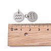 304 Stainless Steel Charms STAS-Q201-T445-11S-4