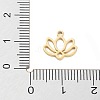 304 Stainless Steel Flower Lotus Charms X-STAS-Z054-02G-3