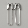 Exquisite Alloy Safety Pin Shape Hoop Earrings for Women EJEW-WH0001-17P-1