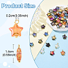 10Pcs Glass Pendants PALLOY-YW00065-01-3