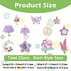 22Pcs 11 Styles Light Gold Plated Alloy Enamel Pendants ENAM-YW0008-41-3