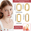 8Pcs 2 Styles Brass Spring Gate Rings KK-BBC0014-16-2