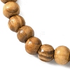 Round Wooden Beads Stretch Bracelets BJEW-JB12671-5