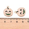 Halloween Theme Rack Plating Luminous Alloy Enamel Pendants ENAM-N056-229G-5