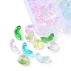 80Pcs 8 Styles Spray Painted Transparent Glass Beads GLAA-YW0001-89-2