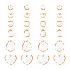 24Pcs 6 Style Natural Capiz Shell Charms SSHEL-TA0001-06-2