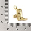 Rack Plating Brass Micro Pave Clear Cubic Zirconia Pendants X-KK-B092-34G-3