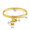 SHEGRACE Brass Charm Bangles JB644A-6