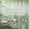 Unicraftale 100Pcs 2 Colors Brass Pave Clear Cubic Zirconia Connector Charms FIND-UN0003-29-5