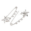 Starfish 304 Stainless Steel Safety Pins Brooch Findings SA-CBA098D-16I-P03-2