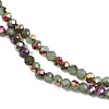 Electroplate Glass Beads Stradns EGLA-H114-02B-13-2