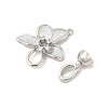 Brass Micro Pave Clear Cubic Zirconia Fold Over Clasps KK-U059-12P-2