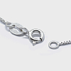 Rhodium Plated 925 Sterling Silver Box Chain Necklaces STER-F039-40cm-04P-2