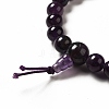 Natural Amethyst Gourd Beaded Stretch Bracelet for Women G-G997-G03-4