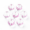 Transparent Glass Enamel Beads GLAA-N049-020-1