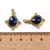 Natural Lapis Lazuli Faceted Pendants G-C096-02G-07-3