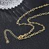 2.7MM Brass Textured Figaro Chain Necklaces for Women KK-CBA2293-16G-3